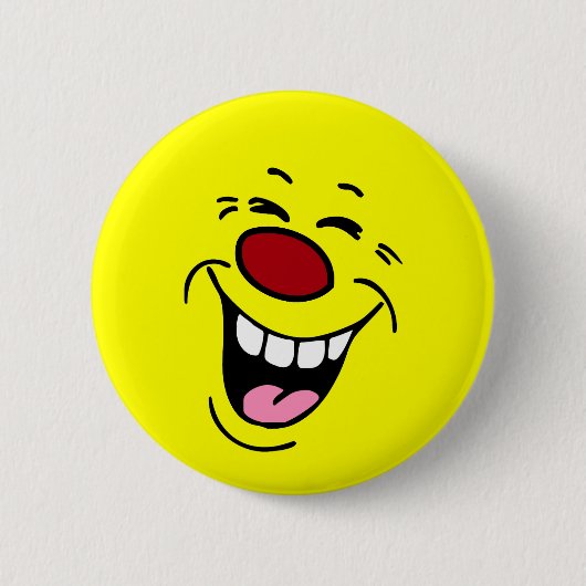 Laughing Face Grumpey Ronde Button 5,7 Cm (Voorkant)