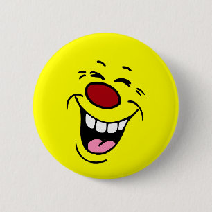 Laughing Face Grumpey Ronde Button 5,7 Cm
