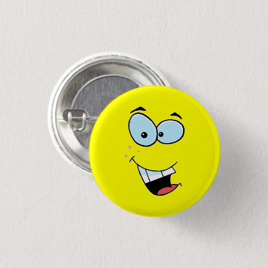 Laughing Face Ronde Button 3,2 Cm (Voorkant /achterkant)