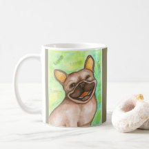 Laughing French Bulldog mok