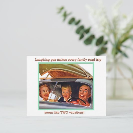 Laughing Gas Briefkaart (Staand voorkant)