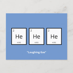 Laughing Gas Helium   Humoureus Science Pun Feestdagenkaart
