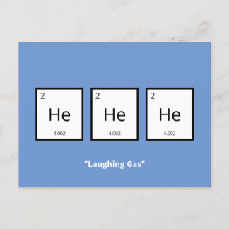 Laughing Gas Helium | Humoureus Science Pun Feestdagenkaart