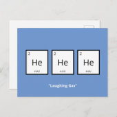 Laughing Gas Helium | Humoureus Science Pun Feestdagenkaart (Voorkant / Achterkant)