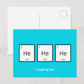 Laughing Gas Helium | Humoureus Science Pun Holida Feestdagenkaart (Voorkant / Achterkant)