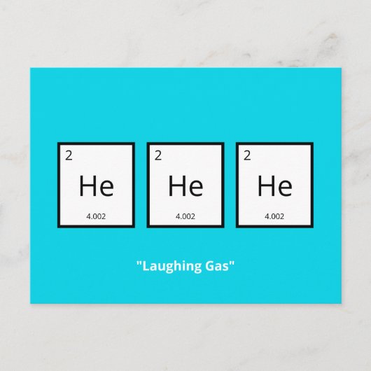 Laughing Gas Helium | Humoureus Science Pun Holida Feestdagenkaart (Voorkant)