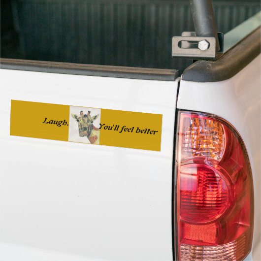 Laughing Giraffe Bumpersticker (Op Truck)
