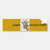 Laughing Giraffe Bumpersticker (Voorkant)