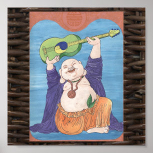 Laughing Guitar God Poster