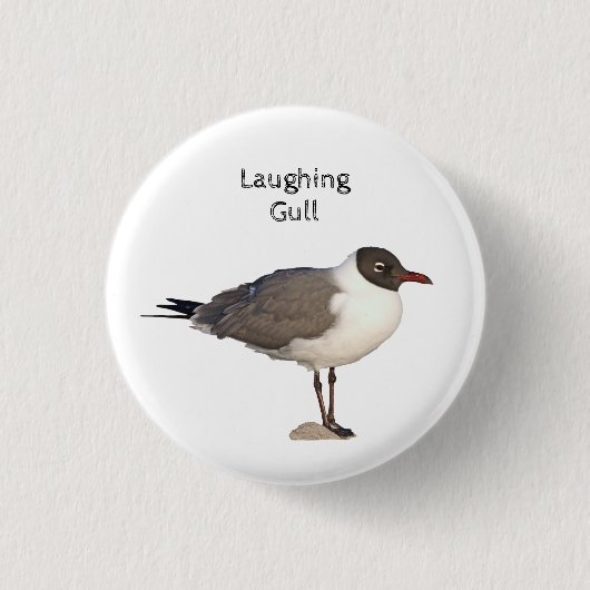 Laughing Gull Ronde Button 3,2 Cm (Voorkant)