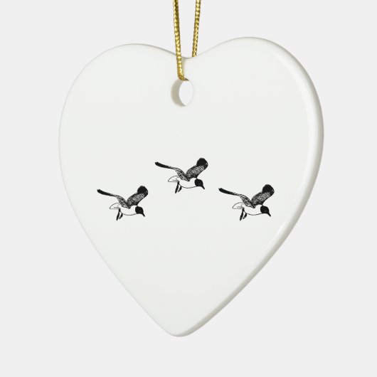 Laughing Gulls Flying Keramisch Ornament (Links)