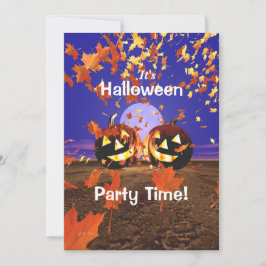 Laughing Halloween Party Pumpkins Kaart