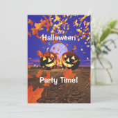 Laughing Halloween Party Pumpkins Kaart (Staand voorkant)