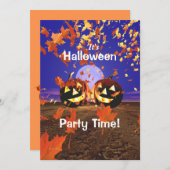 Laughing Halloween Party Pumpkins Kaart (Voorkant / Achterkant)