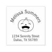 Laughing Halloween Pumpkin-adres Zelfinktende Stempel (Design)