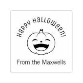 Laughing Halloween Pumpkin Arch Message Zelfinktende Stempel (Design)