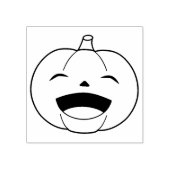 Laughing Halloween Pumpkin Doodle Rubberstempel (Afrduk)
