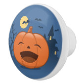 Laughing Halloween Pumpkin Keramische Knop (Rechts)