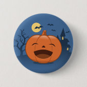 Laughing Halloween Pumpkin Ronde Button 5,7 Cm (Voorkant)