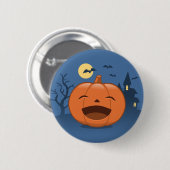 Laughing Halloween Pumpkin Ronde Button 5,7 Cm (Voorkant /achterkant)