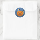 Laughing Halloween Pumpkin Ronde Sticker (Tas)