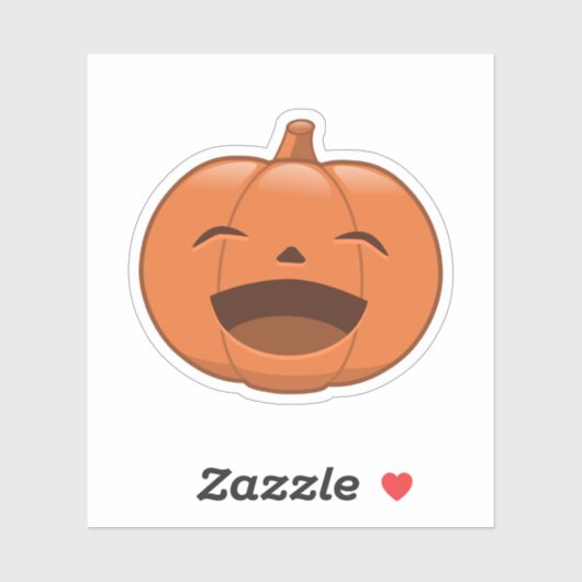 Laughing Halloween Pumpkin Sticker (Vel)