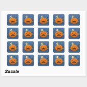 Laughing Halloween Pumpkin Vierkante Sticker (Vel)