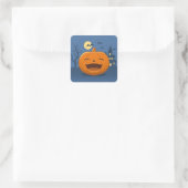 Laughing Halloween Pumpkin Vierkante Sticker (Tas)