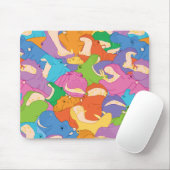 Laughing Hippos - bright colours Muismat (Met muis)