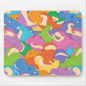 Laughing Hippos - bright colours Muismat (Voorkant)