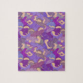 Laughing Hippos - purple Legpuzzel (Verticaal)
