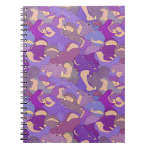 Laughing Hippos - purple Notitieboek