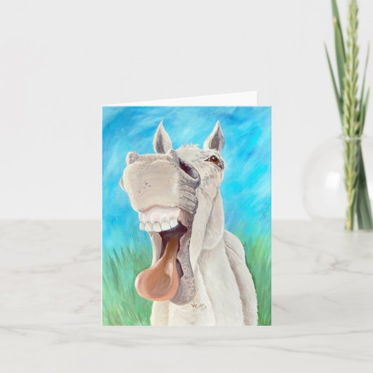 Laughing Horse Folded Card Bedankkaart (Voorkant)
