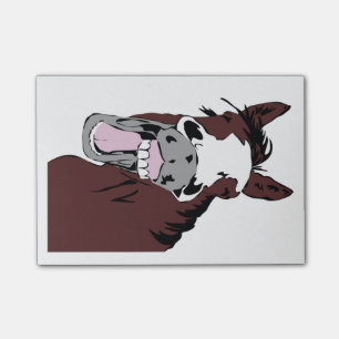Laughing Horse Fun Equestrian art Post-it® Notes