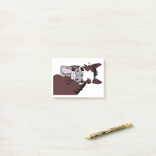 Laughing Horse Fun Paardensport Post-it® Notes (Op bureau)