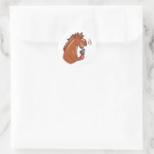 Laughing Horse Ronde Sticker (Tas)