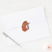 Laughing Horse Ronde Sticker (Envelop)