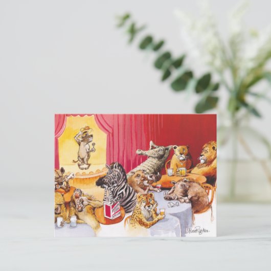 Laughing hyena briefkaart (Staand voorkant)