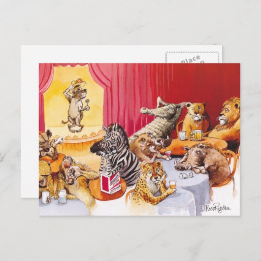 Laughing hyena briefkaart (Voorkant / Achterkant)