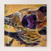 Laughing Hyena [Square Jigzaag puzzle] Legpuzzel (Horizontaal)