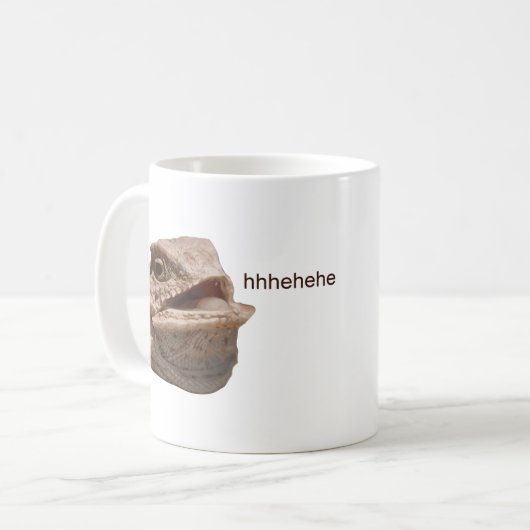 Laughing Iguana HeHe Lizard Koffiemok (Voorkant links)