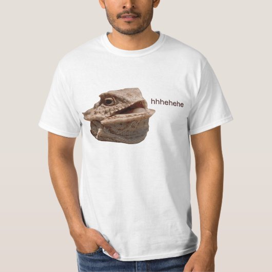 Laughing Iguana HeHe Lizard T-shirt (Voorkant)
