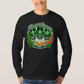 Laughing Irish Leprechaun Skulls : Shenanigans T-shirt