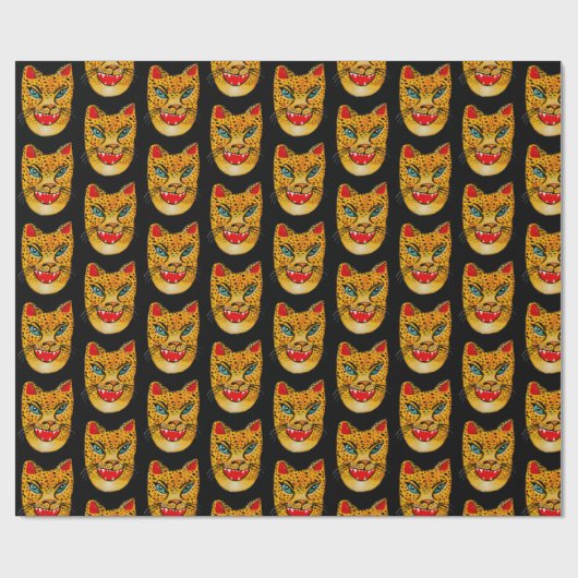 Laughing Jaguar Waterverf Pattern Cadeaupapier (Vlak)