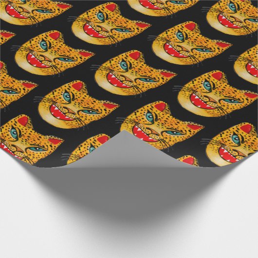 Laughing Jaguar Waterverf Pattern Cadeaupapier (Hoek)