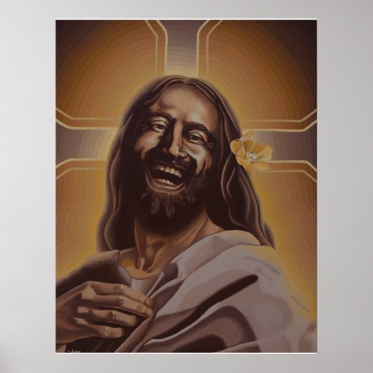 Laughing Jesus poster (Voorkant)
