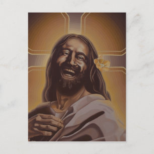 Laughing Jesus postkaart