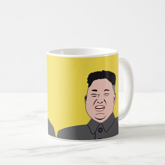 Laughing Kim Jong-un - twee beelden Koffiemok (Voorkant rechts)