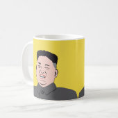 Laughing Kim Jong-un - twee beelden Koffiemok (Voorkant links)