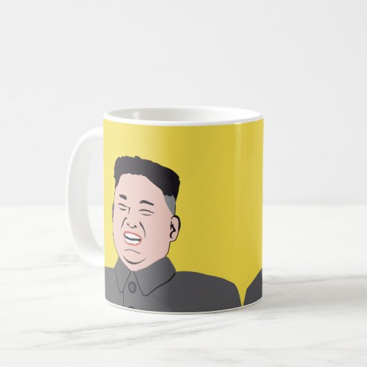 Laughing Kim Jong-un - twee beelden Koffiemok (Voorkant links)